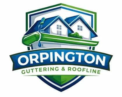 Logo for Orpington Guttering & Roofline featuring a house and guttering design.